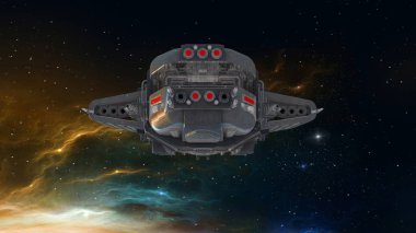 bir uzay gemisi 3d cg render