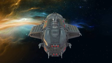 bir uzay gemisi 3d cg render