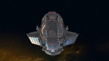 bir uzay gemisi 3d cg render