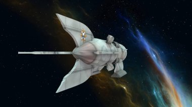 bir uzay gemisi 3d cg render