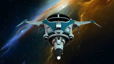 bir uzay gemisi 3d cg render