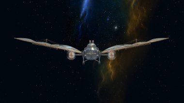 bir uzay gemisi 3d cg render