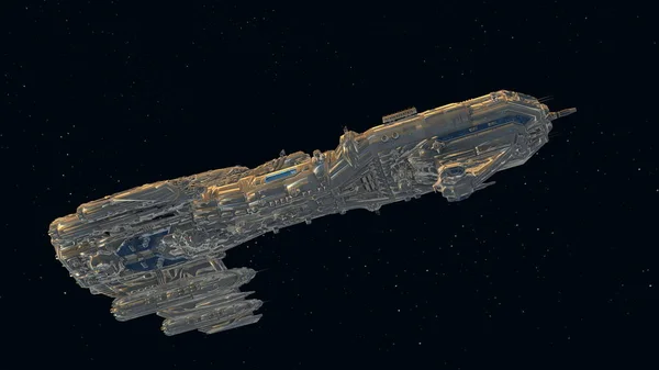 Vykreslování 3D cg vesmírné lodi — Stock fotografie