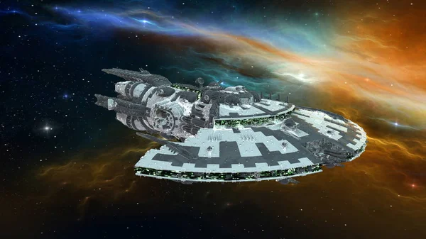 bir uzay gemisi 3d cg render