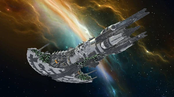 3D CG representación de una nave espacial —  Fotos de Stock