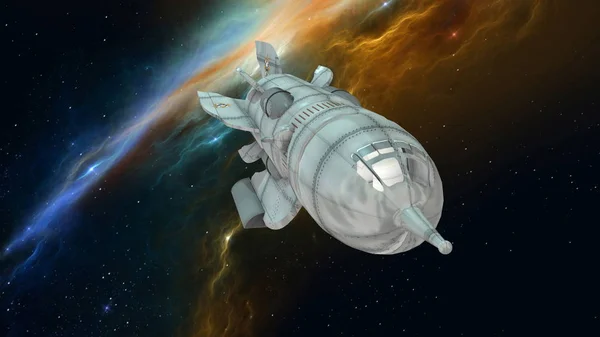 宇宙船の 3 d cg のレンダリング — ストック写真