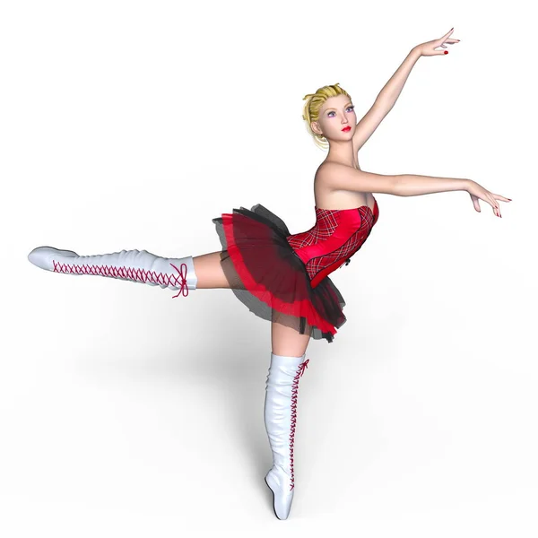 3D CG renderização de um bailarino — Fotografia de Stock