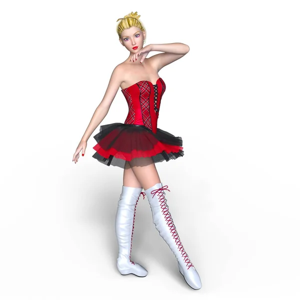 3D CG rendering of a ballet dancer — Stock Photo, Image