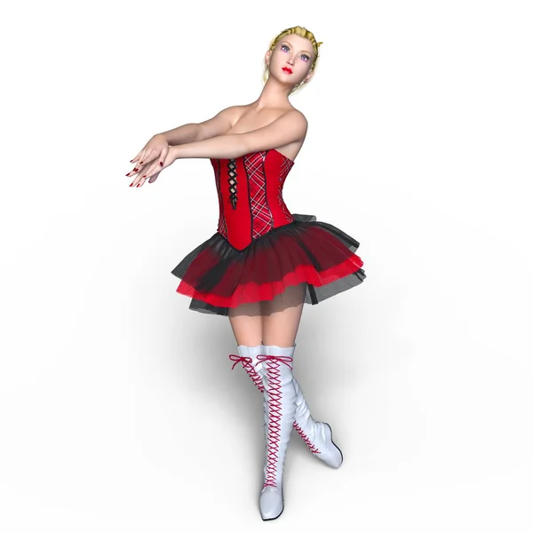 バレエ ダンサーの 3 d cg のレンダリング — ストック写真