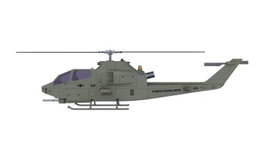 bir helikopter 3d cg render