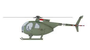 bir helikopter 3d cg render
