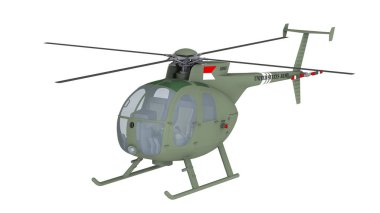 bir helikopter 3d cg render