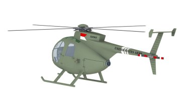 bir helikopter 3d cg render