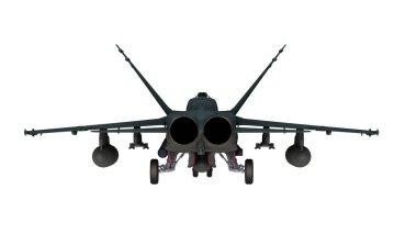 bir avcı uçağı 3d cg render