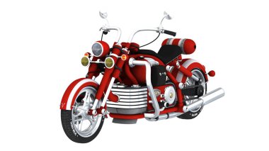 bir motosiklet 3d cg render