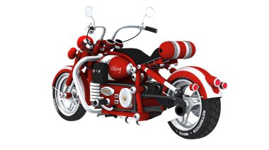 bir motosiklet 3d cg render