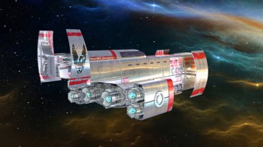 bir uzay gemisi 3d cg render
