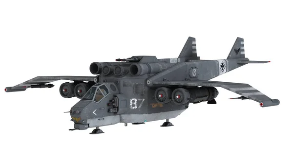 3D-cg rendering van een gevechtsvliegtuig — Stockfoto