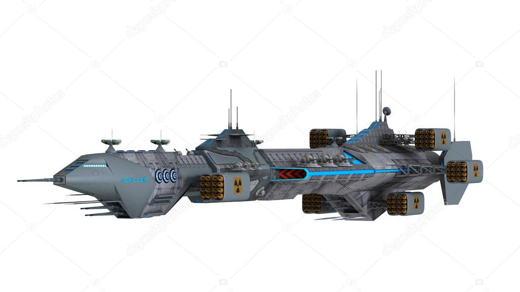 3D CG rendering of a space ship