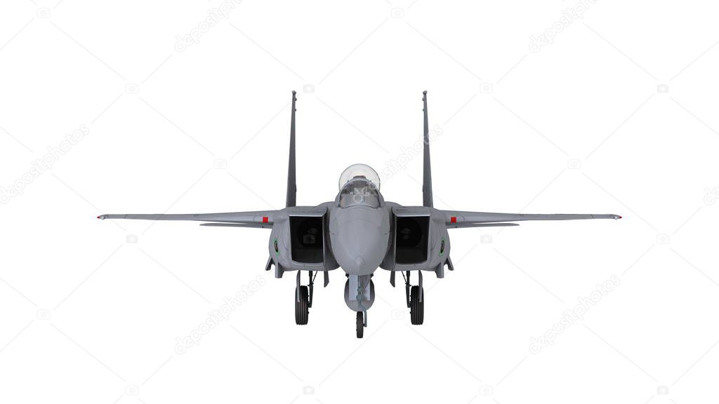 3D CG rendering of a fighter plane