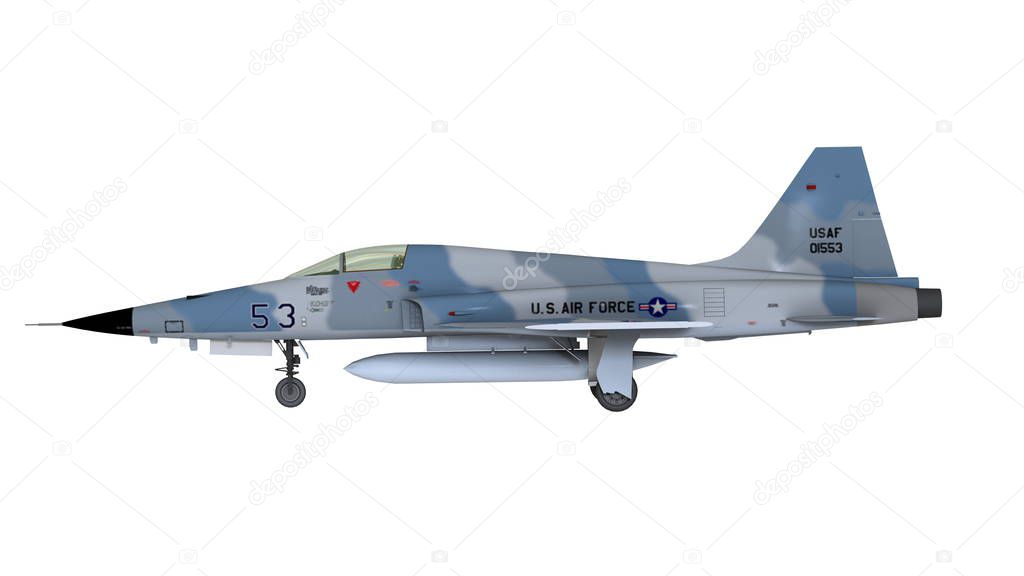 3D CG rendering of a fighter plane