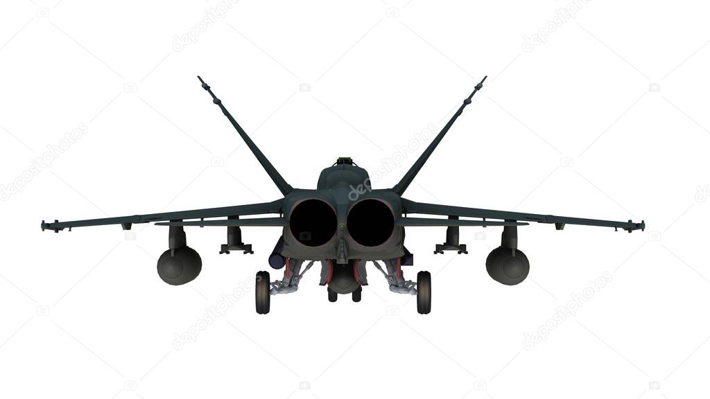 3D CG rendering of a fighter plane