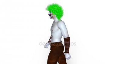 bir palyaço makyaj adam 3d cg render