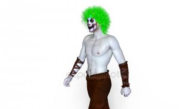 bir palyaço makyaj adam 3d cg render