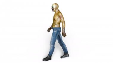 bir palyaço makyaj adam 3d cg render