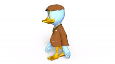 bir ördek Dedektif 3d cg render