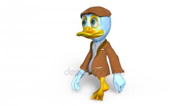 bir ördek Dedektif 3d cg render