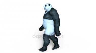 bir panda adamın 3d cg işleme