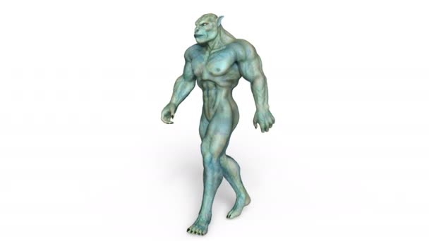 3D CG representación de un monstruo — Vídeos de Stock