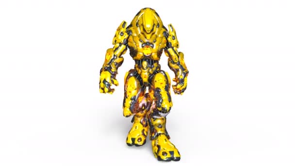 3D rendu 3D d'un monstre mécanique 