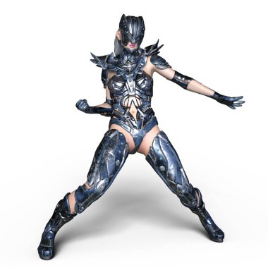 3d cg işleme süper bir kadın