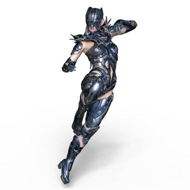 3d cg işleme süper bir kadın