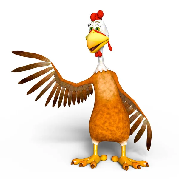 닭의 3d cg 렌더링 — 스톡 사진
