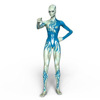 bir uzaylı 3d cg işleme