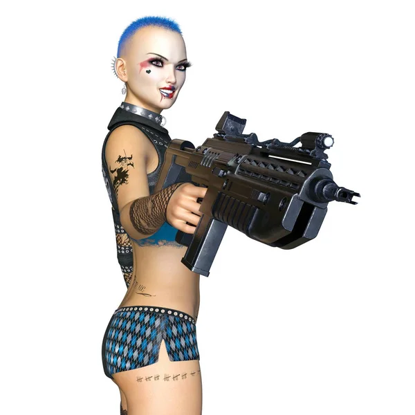 3D-cg rendering van een anti heldin — Stockfoto