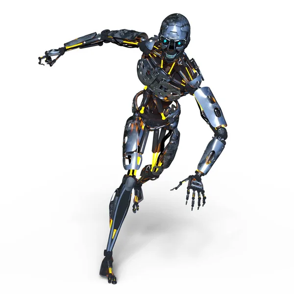 3D cg-rendering av en robot — Stockfoto