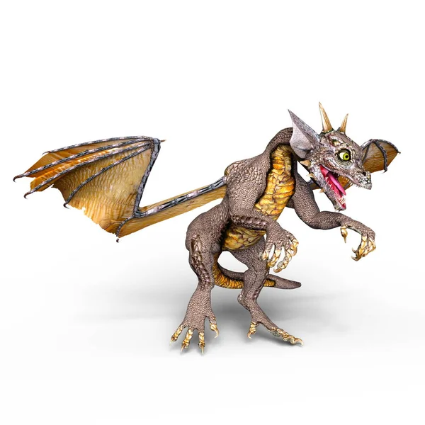 3D cg Darstellung eines Drachen — Stockfoto