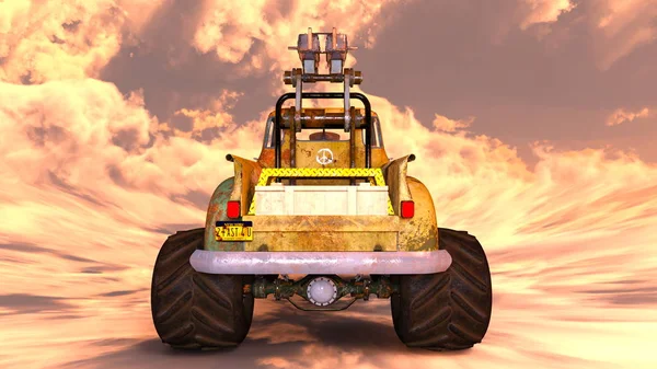 bir kamyonetin 3d cg işleme