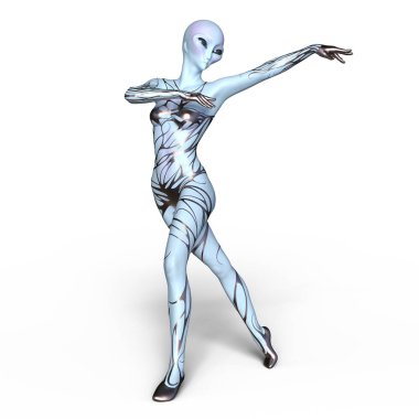 bir kadın yabancı 3d cg işleme