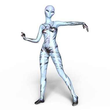 bir kadın yabancı 3d cg işleme