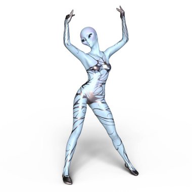 bir kadın yabancı 3d cg işleme