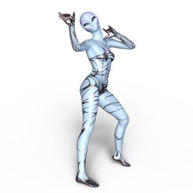 bir kadın yabancı 3d cg işleme