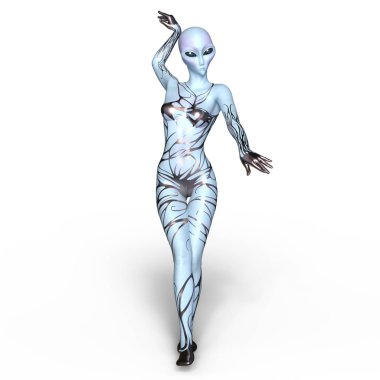 bir kadın yabancı 3d cg işleme