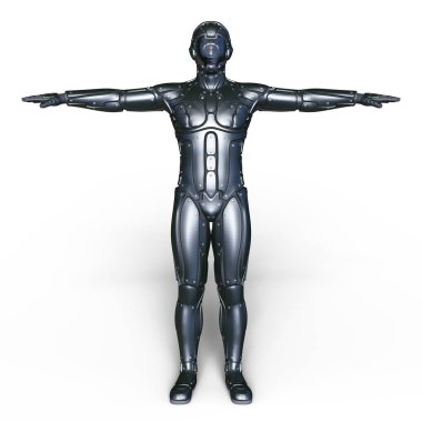 bir cyborg 3d cg render