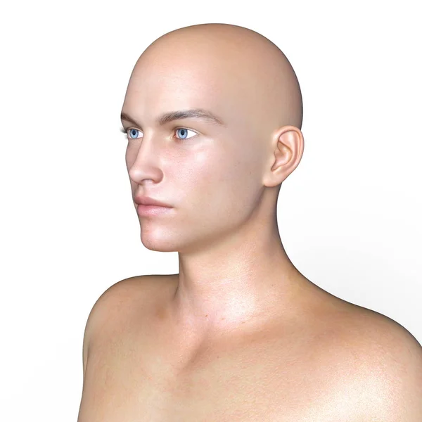 3D CG rendering of the man head — Stock Photo, Image