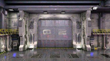 bir hangar 3d cg render